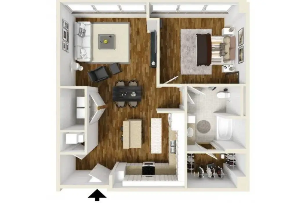 LTV Tower Rise Apartments Floorplan 1