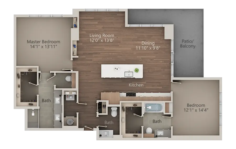 LVL 29 at Legacy West Rise Apartments Floorplan 21