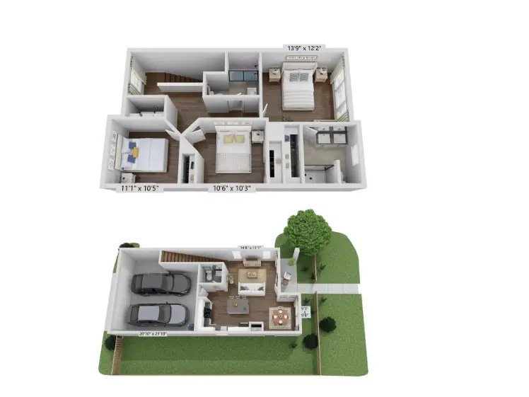 Litsey Creek Cottages Rise Apartments Dallas FloorPlan 5