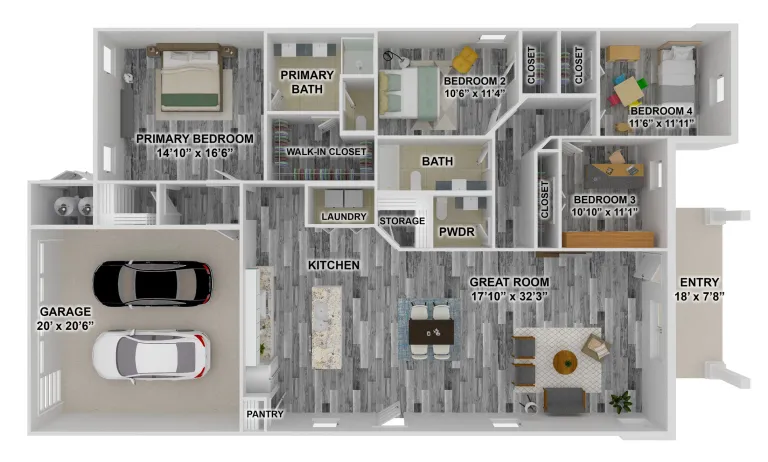 Manhattan village Rise apartments Dallas Floor plan 3