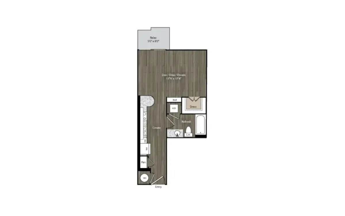 Miro Apartments Rise Apartments Floorplan 1