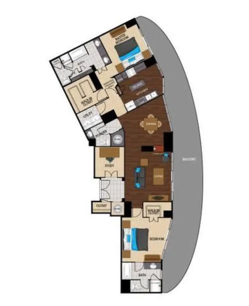 Mondrian West Village Rise Apartments Floorplan 11