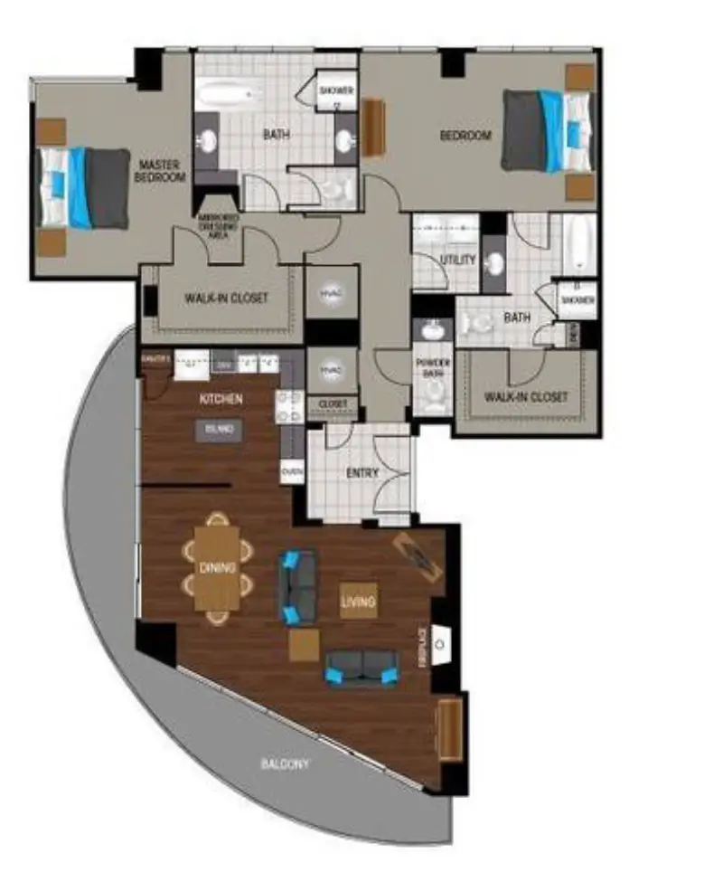 Mondrian West Village Rise Apartments Floorplan 12