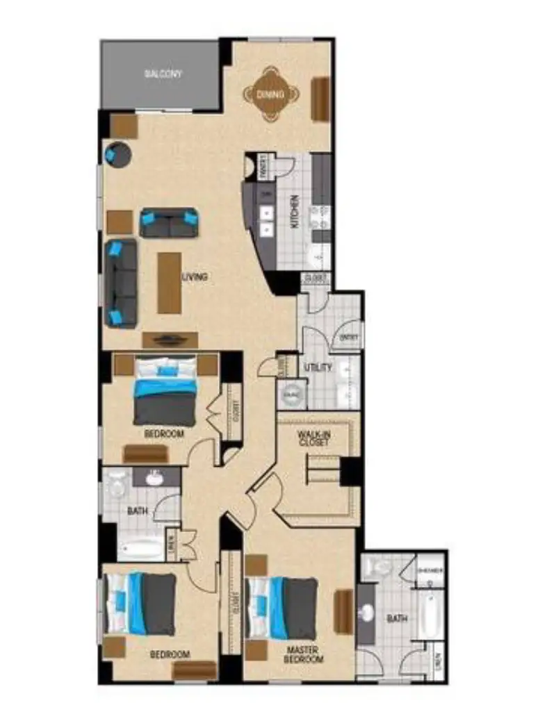 Mondrian West Village Rise Apartments Floorplan 14