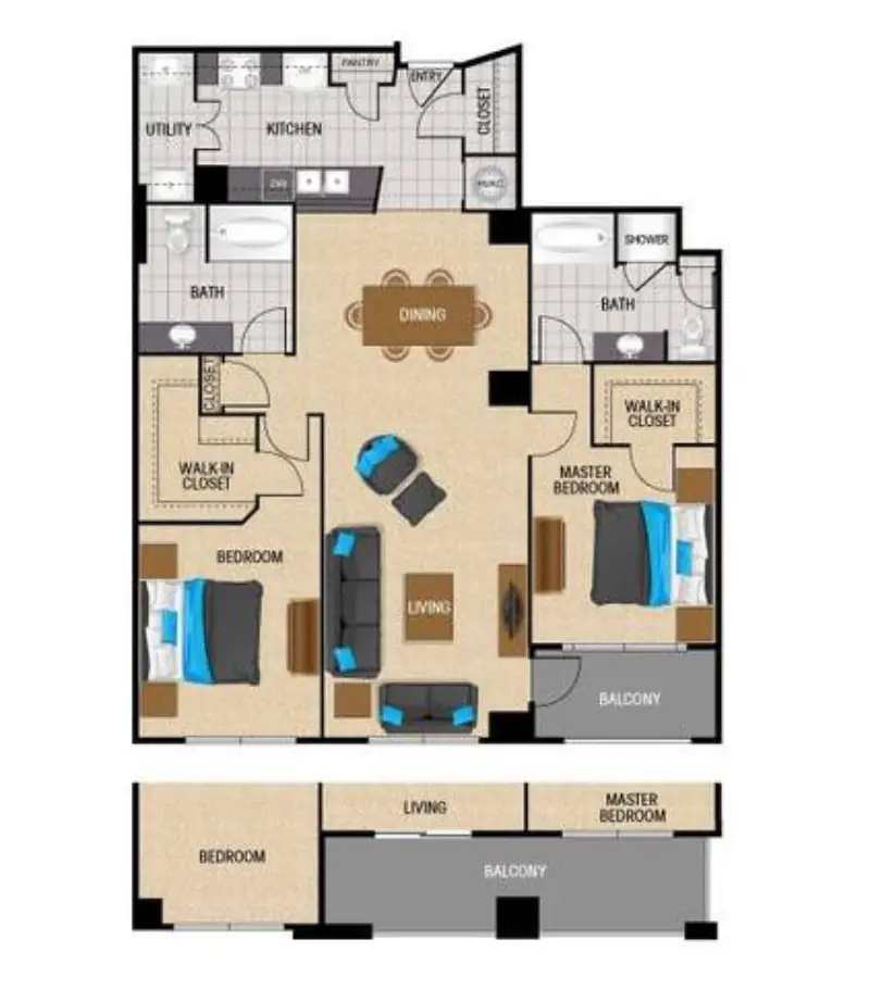 Mondrian West Village Rise Apartments Floorplan 6