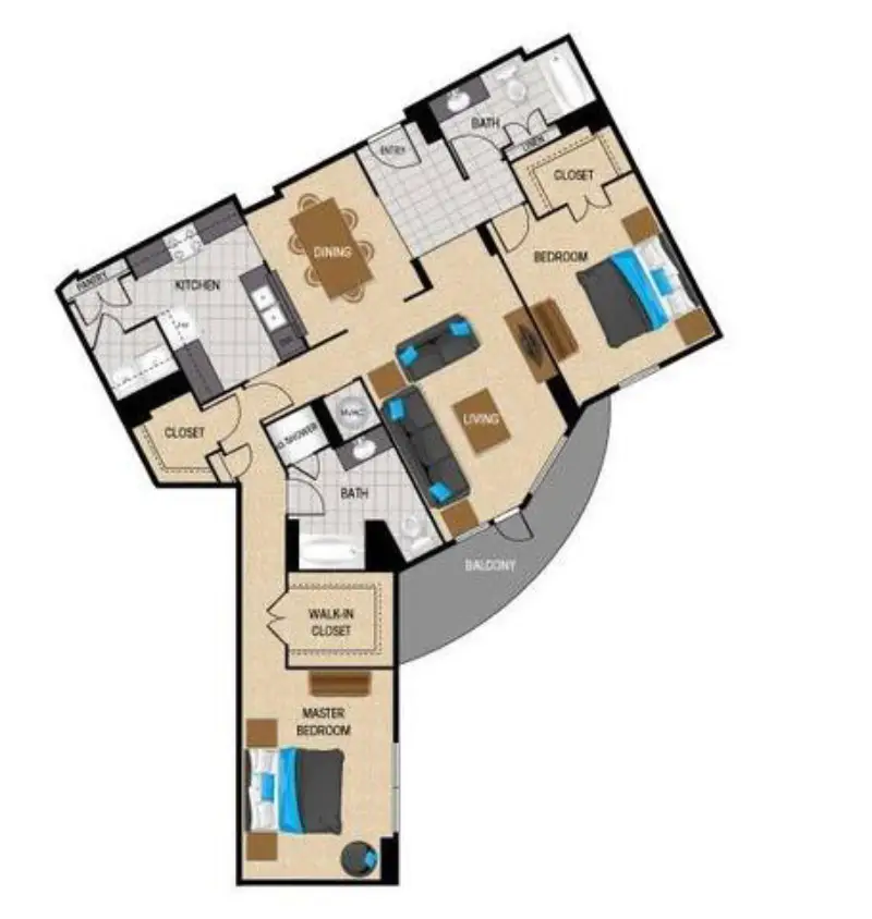 Mondrian West Village Rise Apartments Floorplan 8