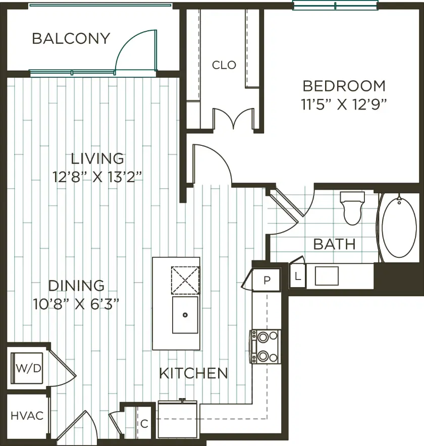 Olivian at the Realm Rise Apartments FloorPlan 15