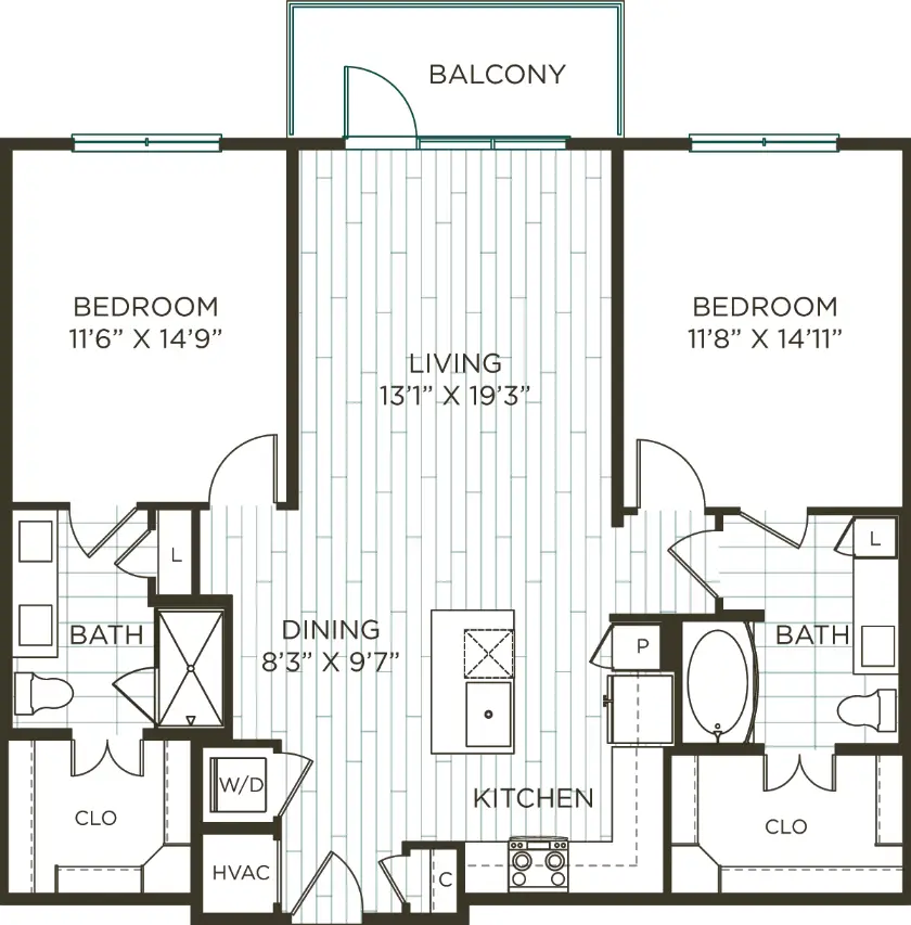 Olivian at the Realm Rise Apartments FloorPlan 18