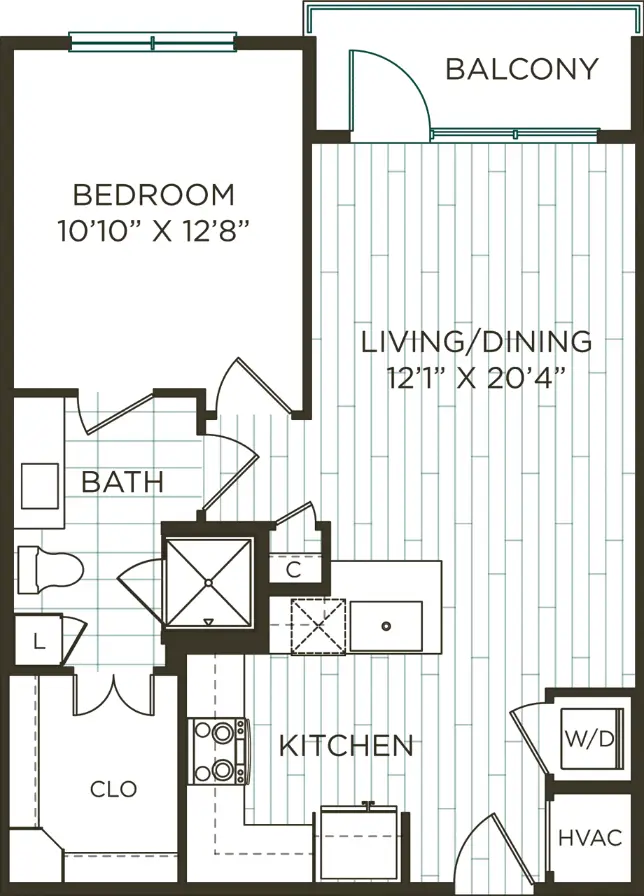 Olivian at the Realm Rise Apartments FloorPlan 2