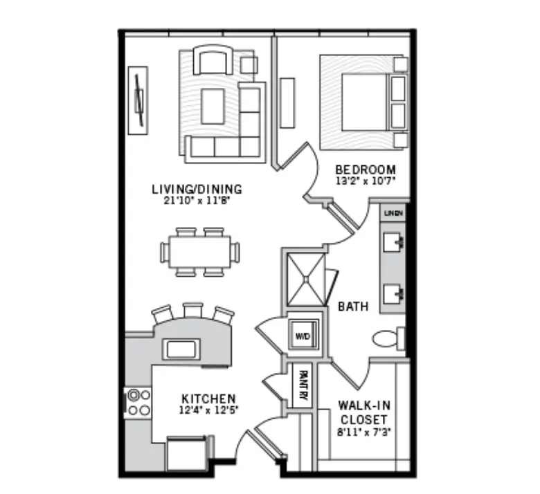 One Uptown Rise apartments Dallas FloorPlan 14