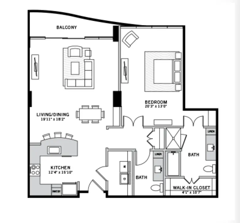 One Uptown Rise apartments Dallas FloorPlan 16