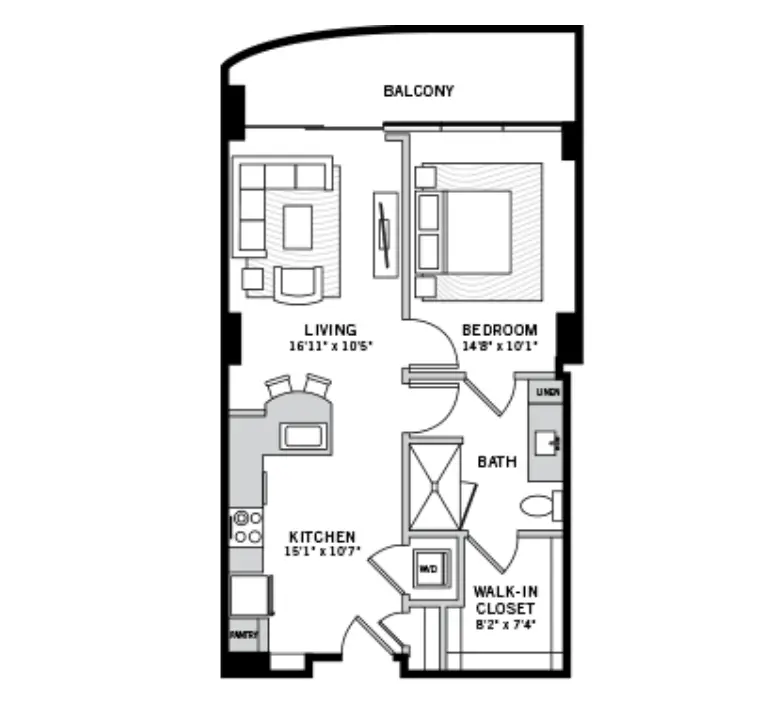 One Uptown Rise apartments Dallas FloorPlan 4