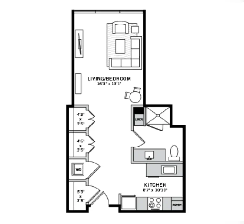 One Uptown Rise apartments Dallas FloorPlan 6