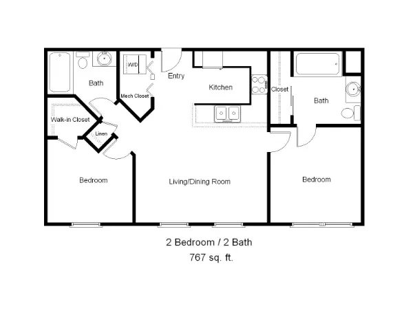 Pegasus Villas Senior Living Rise apartments Dallas FloorPlan 5