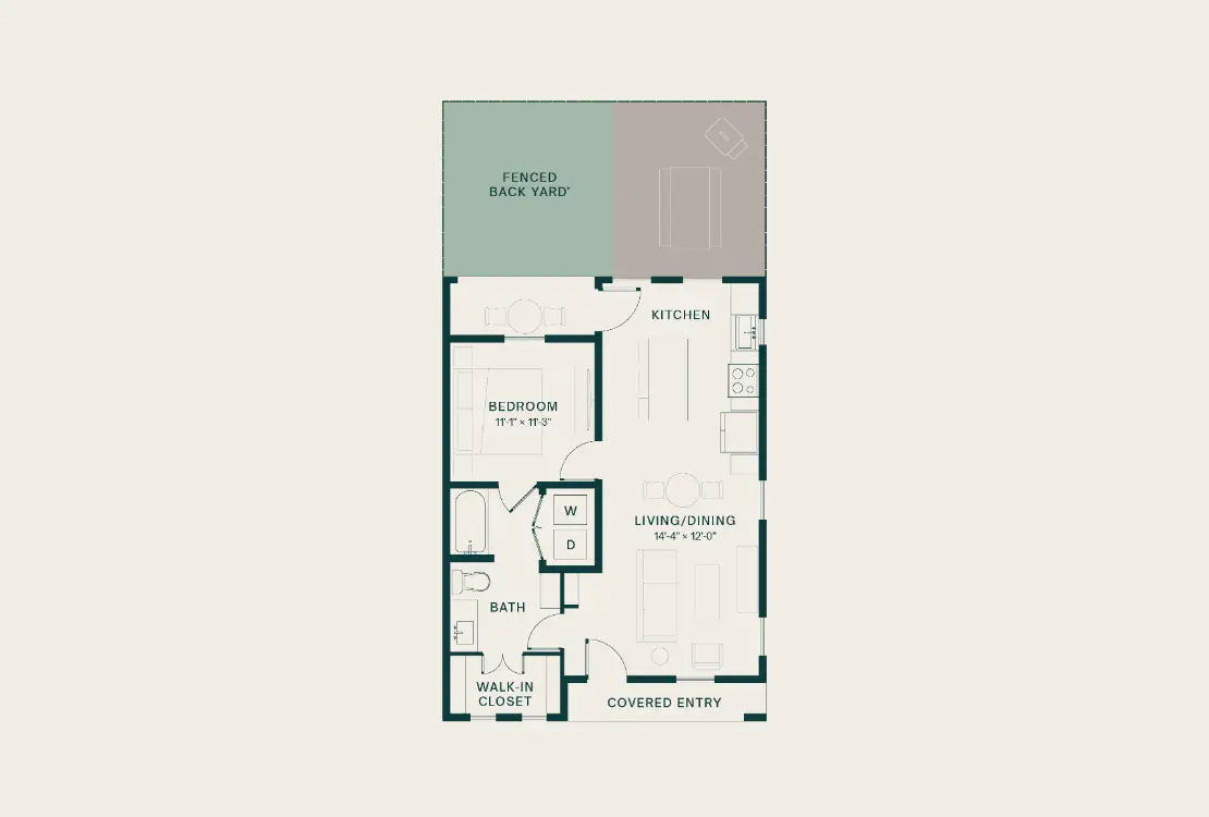 Perch Denton Rise apartments Dallas Floor plan 1