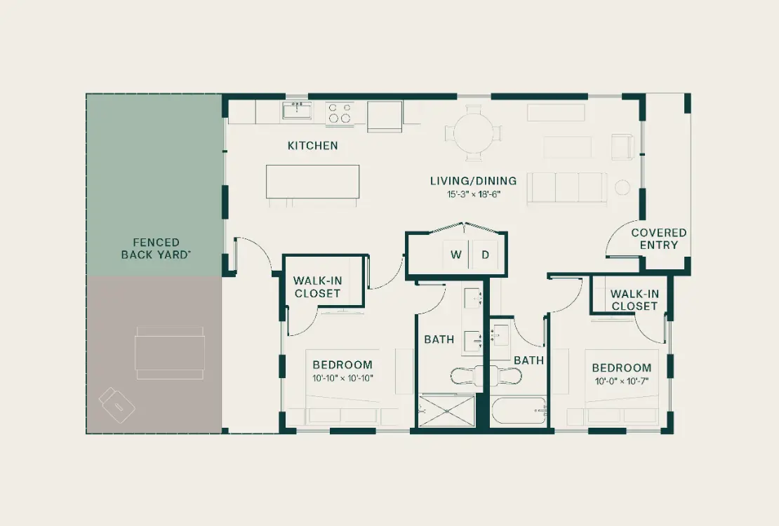 Perch Denton Rise apartments Dallas Floor plan 2