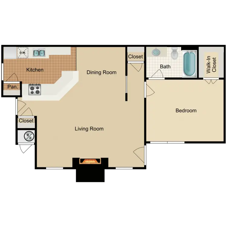 Portofino Rise Apartments FloorPlan 1