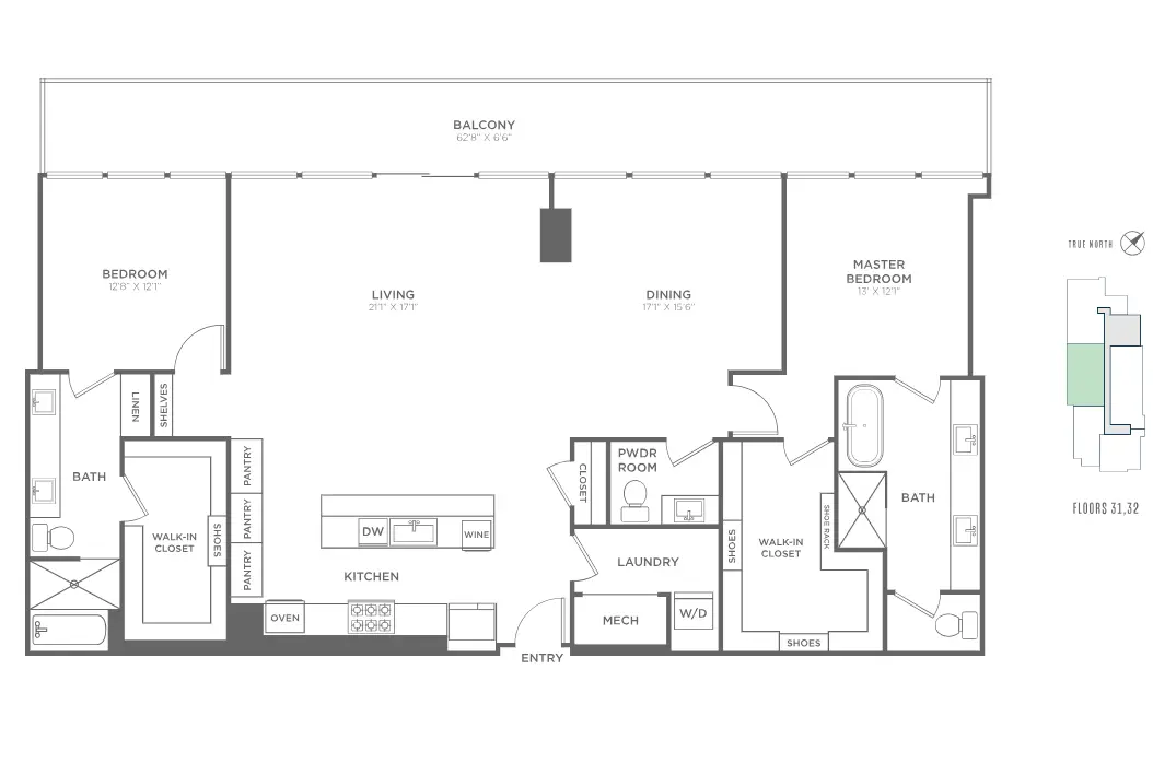 Residences at Park District Rise Apartments Dallas FloorPlan 11