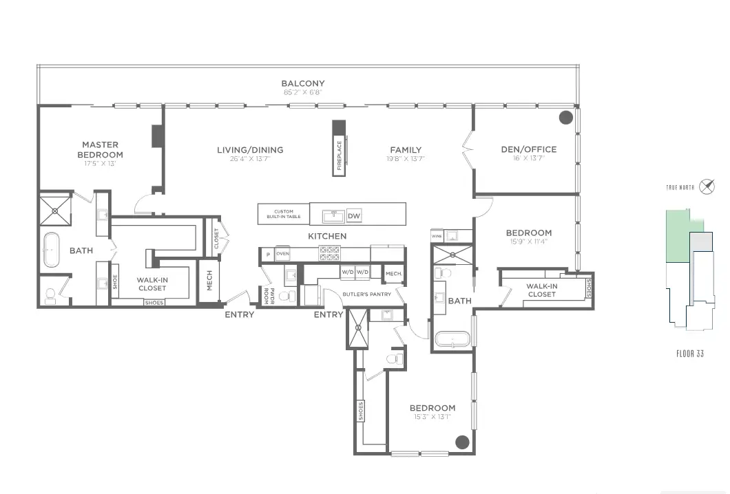 Residences at Park District Rise Apartments Dallas FloorPlan 17