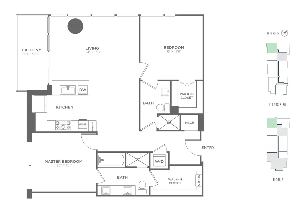 Residences at Park District Rise Apartments Dallas FloorPlan 4
