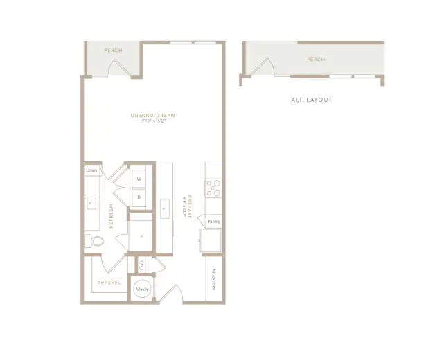 Residences at The Grove Rise Apartments Dallas FloorPlan 1