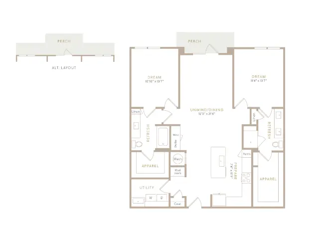 Residences at The Grove Rise Apartments Dallas FloorPlan 9