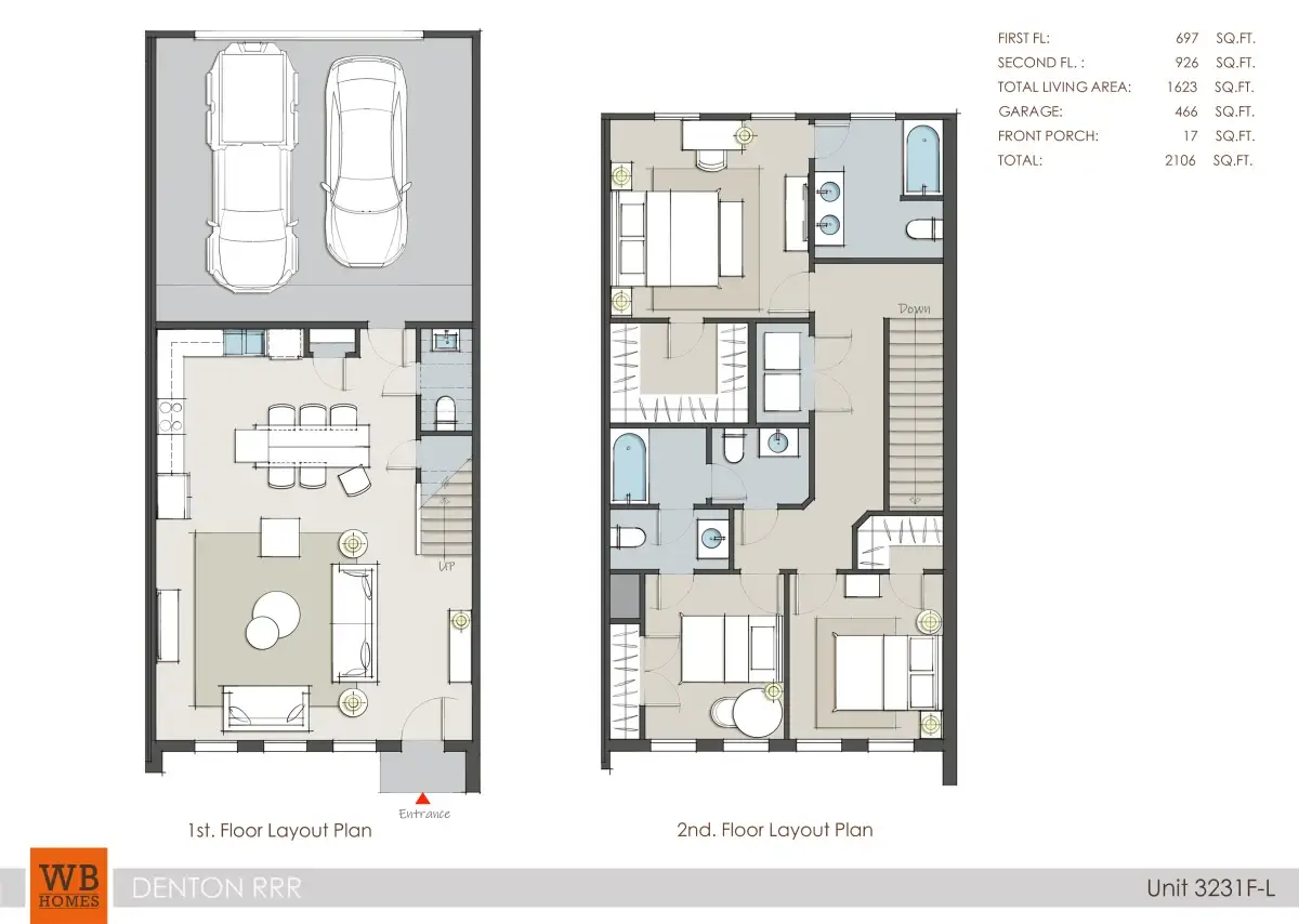 Residences at razor ranch Rise apartments Dallas floor plan 2