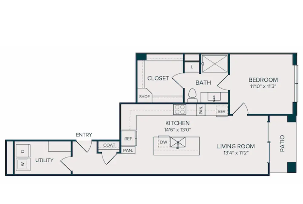 Selene Luxury Residences Rise Apartments Dallas FloorPlan 13