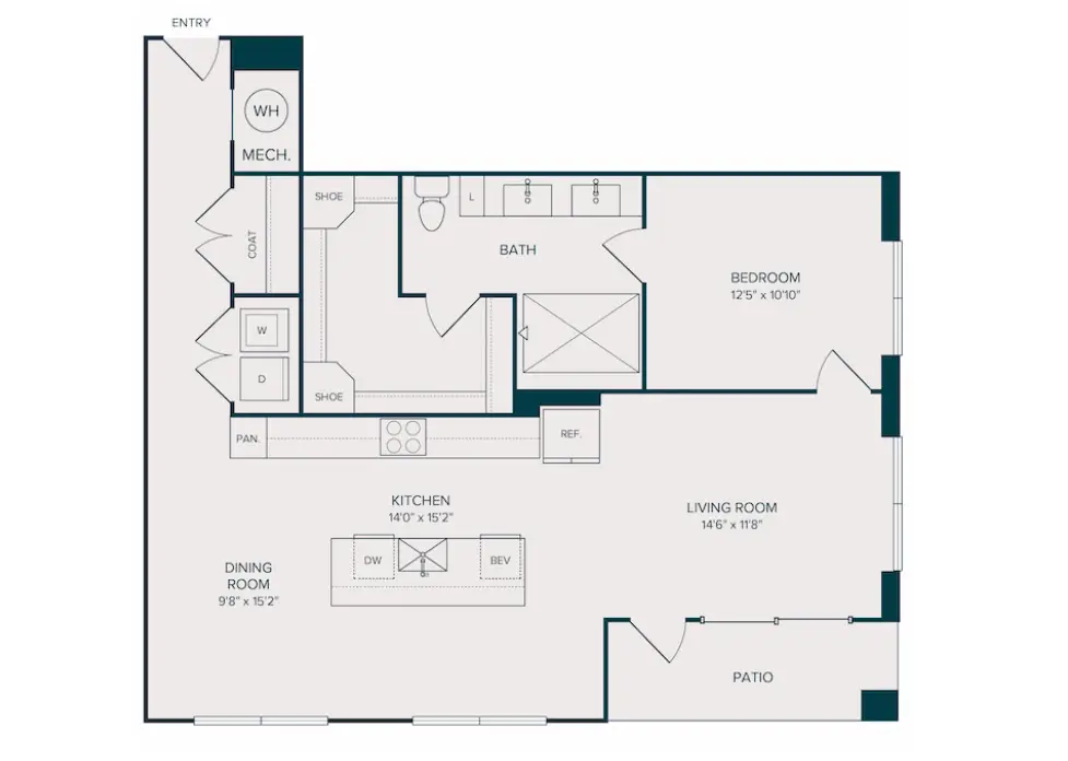 Selene Luxury Residences Rise Apartments Dallas FloorPlan 22