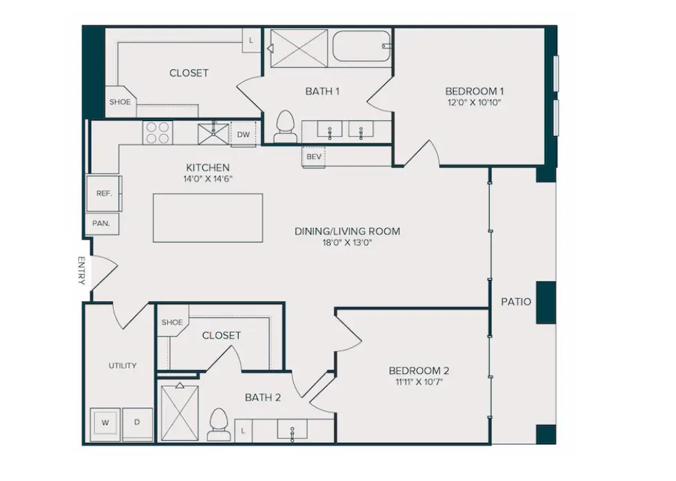 Selene Luxury Residences Rise Apartments Dallas FloorPlan 23