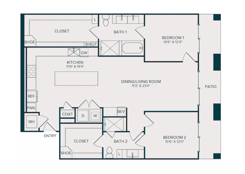 Selene Luxury Residences Rise Apartments Dallas FloorPlan 24