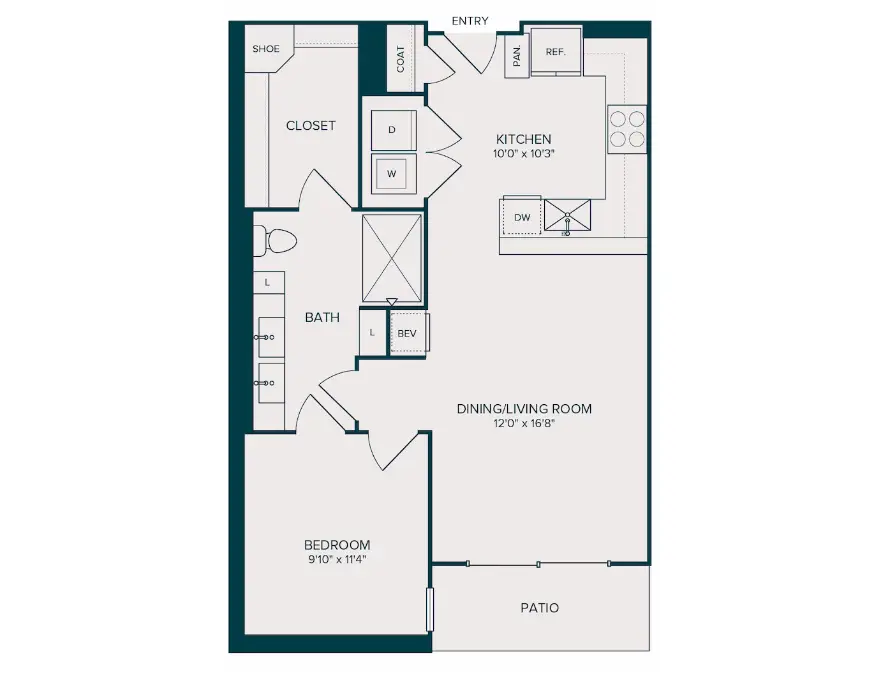 Selene Luxury Residences Rise Apartments Dallas FloorPlan 6