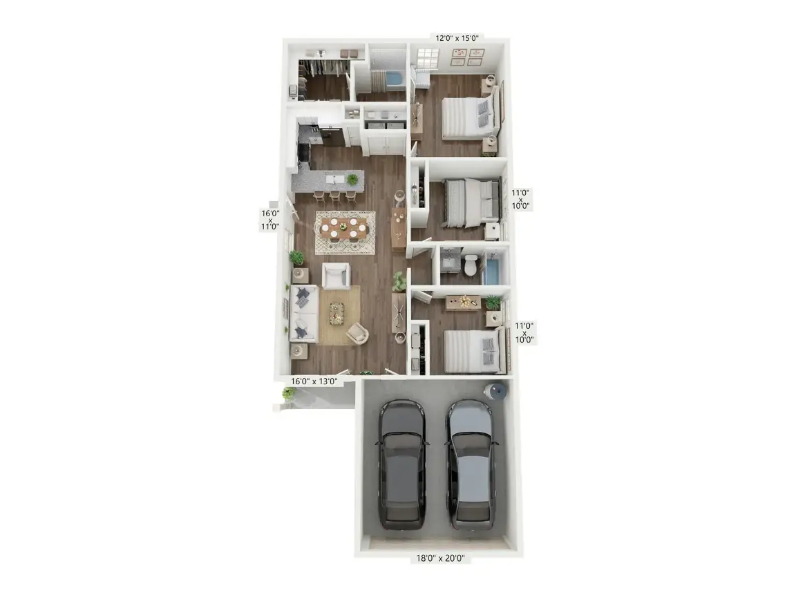 Summerwell Wildcat Ranch Rise apartments Floor plan 1