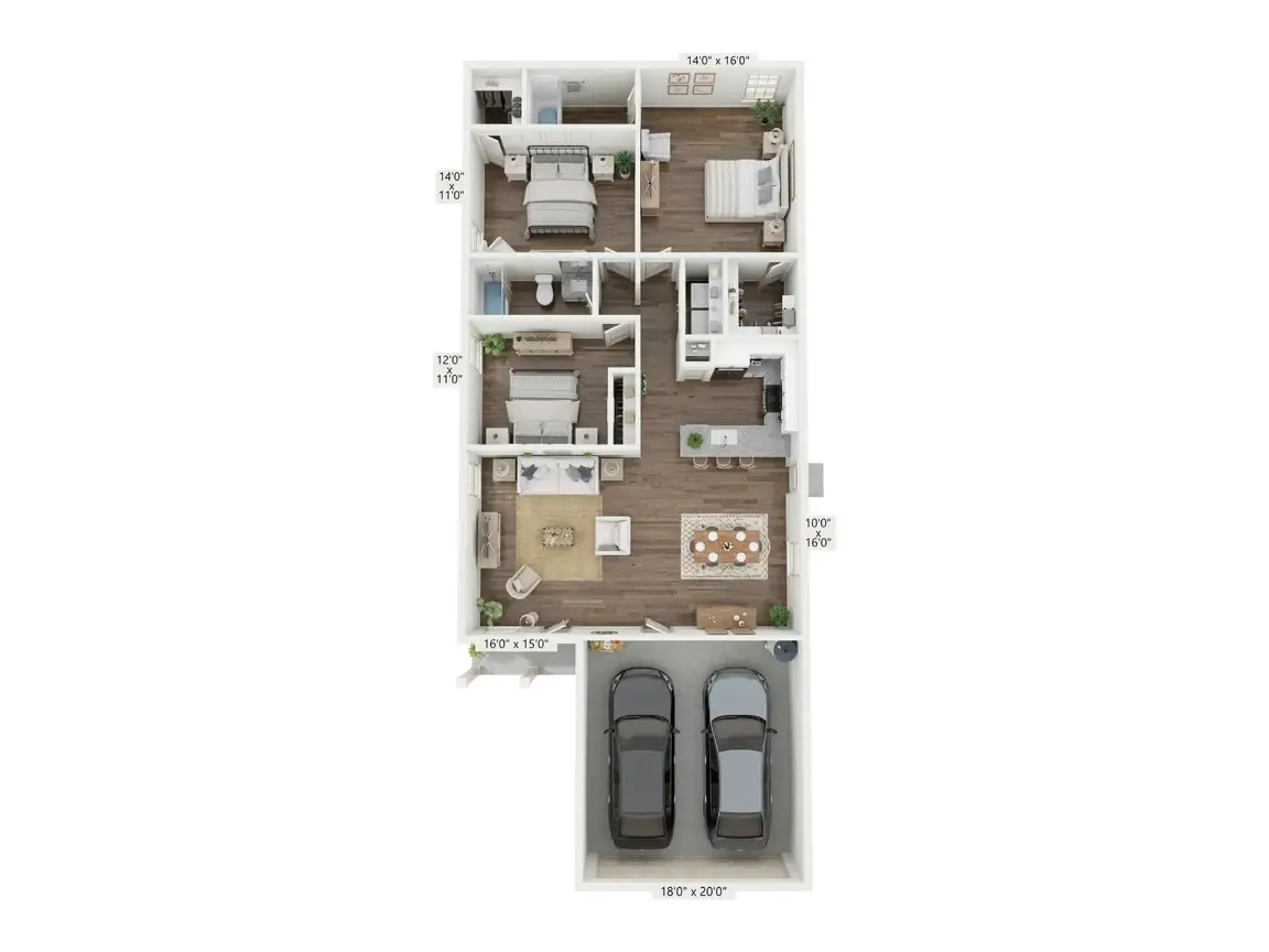 Summerwell Wildcat Ranch Rise apartments Floor plan 2