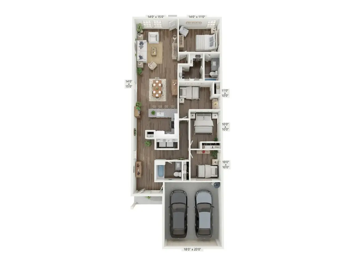 Summerwell Wildcat Ranch Rise apartments Floor plan 3