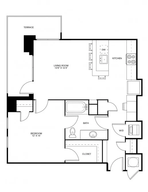 THE TAYLOR UPTOWN Rise apartments Dallas Floor plan 10