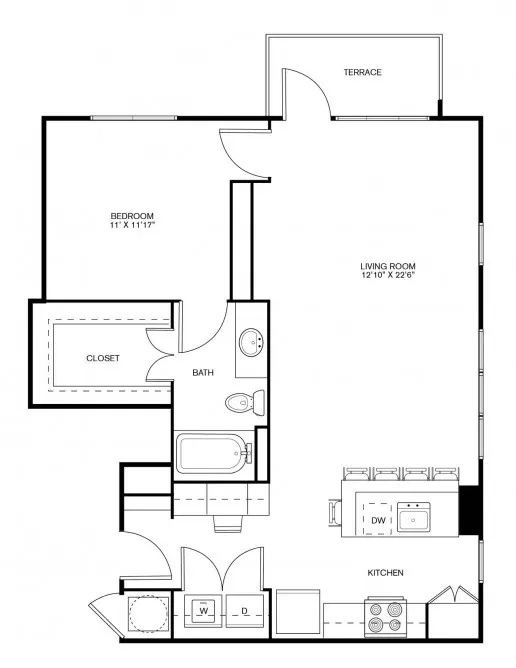 THE TAYLOR UPTOWN Rise apartments Dallas Floor plan 11