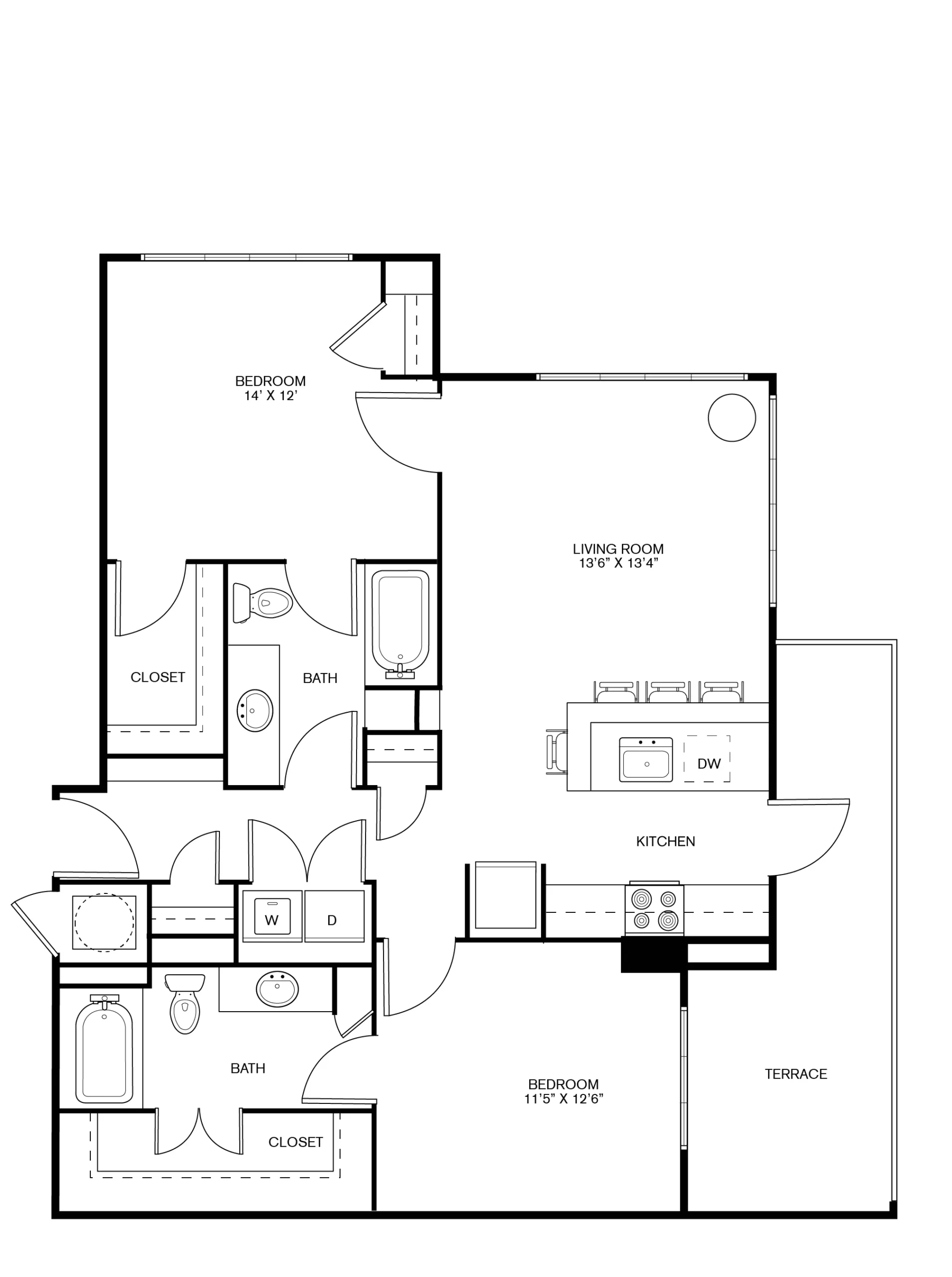 THE TAYLOR UPTOWN Rise apartments Dallas Floor plan 13