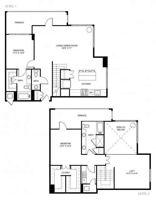 THE TAYLOR UPTOWN Rise apartments Dallas Floor plan 15