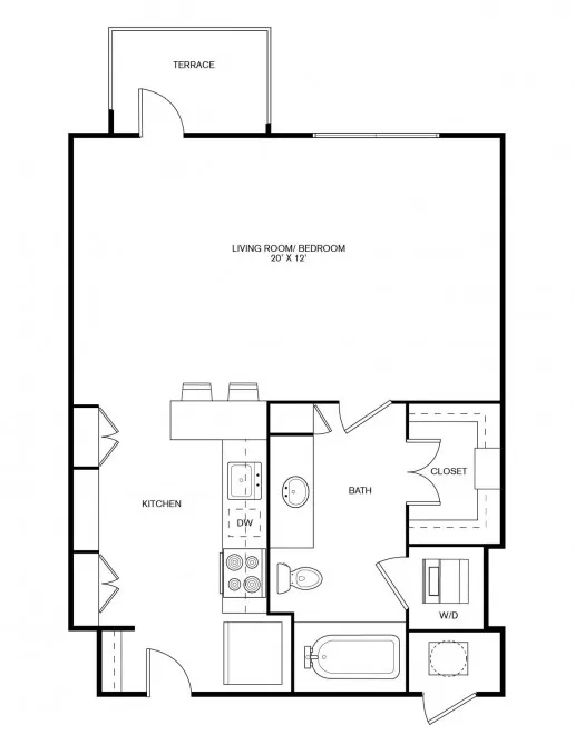 THE TAYLOR UPTOWN Rise apartments Dallas Floor plan 2