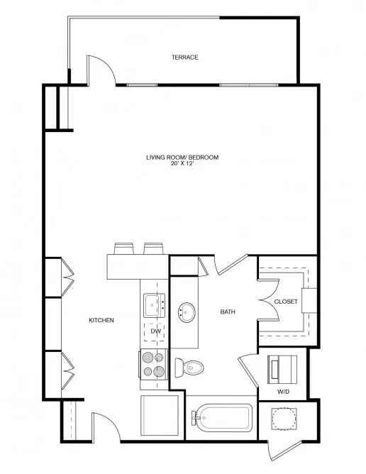 THE TAYLOR UPTOWN Rise apartments Dallas Floor plan 3