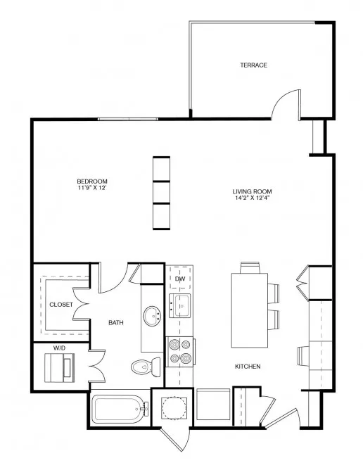 THE TAYLOR UPTOWN Rise apartments Dallas Floor plan 4