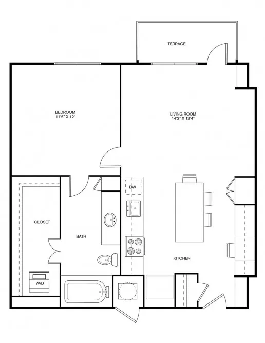 THE TAYLOR UPTOWN Rise apartments Dallas Floor plan 5