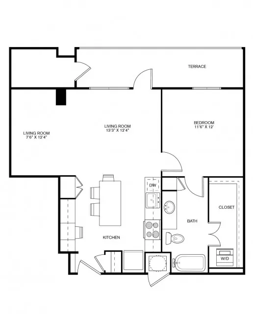 THE TAYLOR UPTOWN Rise apartments Dallas Floor plan 8