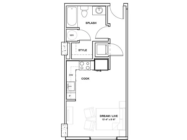 The Alexan Rise apartments Dallas Floor plan 1