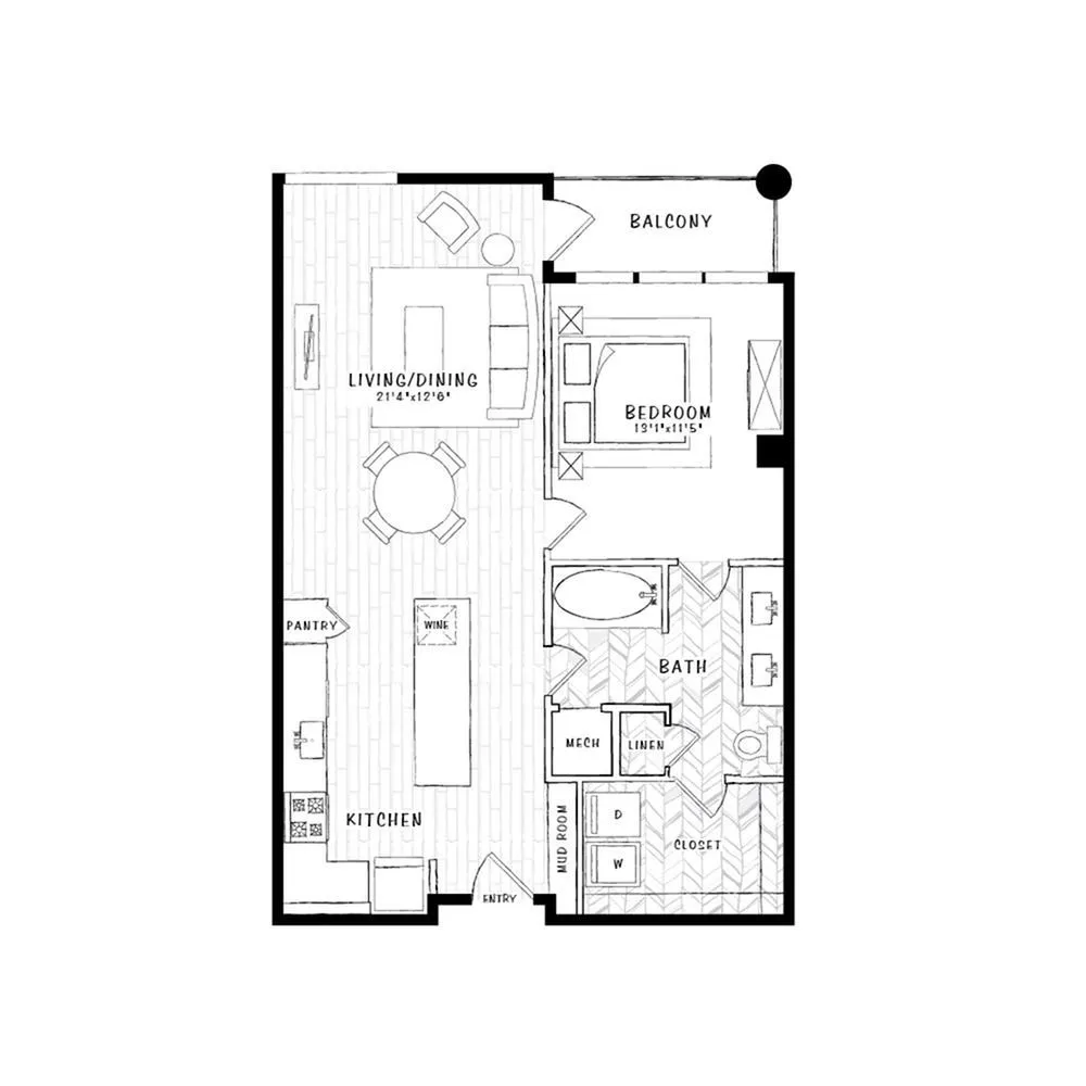 The Alexan Rise apartments Dallas Floor plan 14