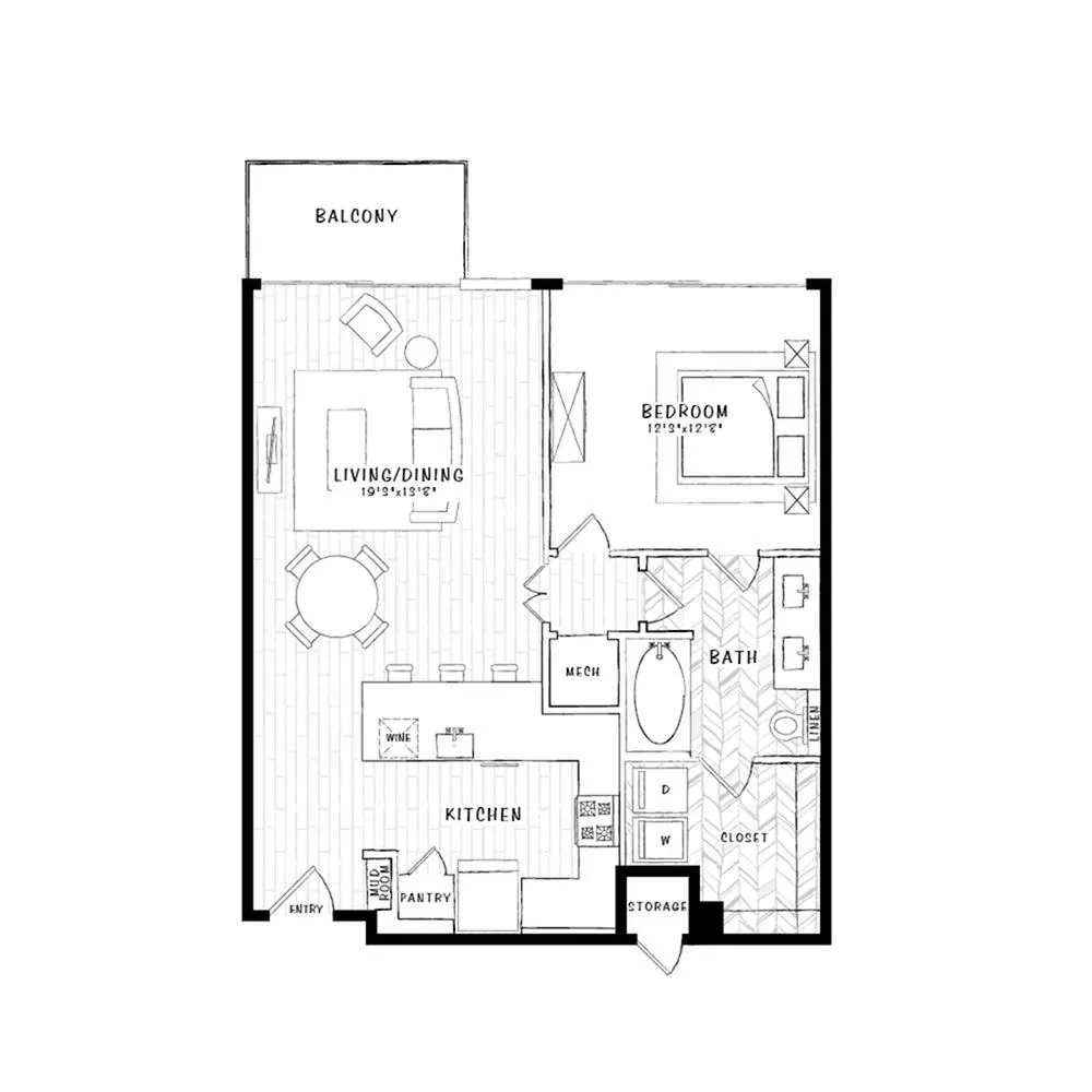 The Alexan Rise apartments Dallas Floor plan 15