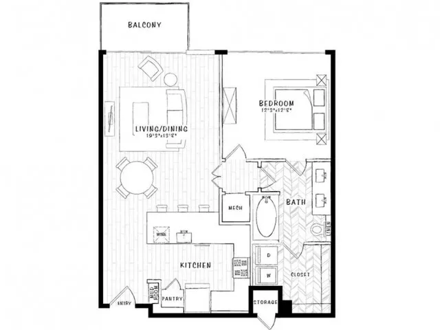 The Alexan Rise apartments Dallas Floor plan 16