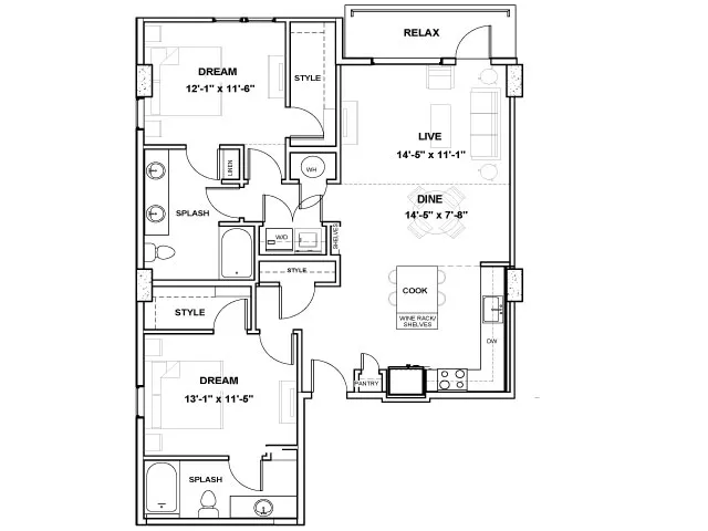 The Alexan Rise apartments Dallas Floor plan 16
