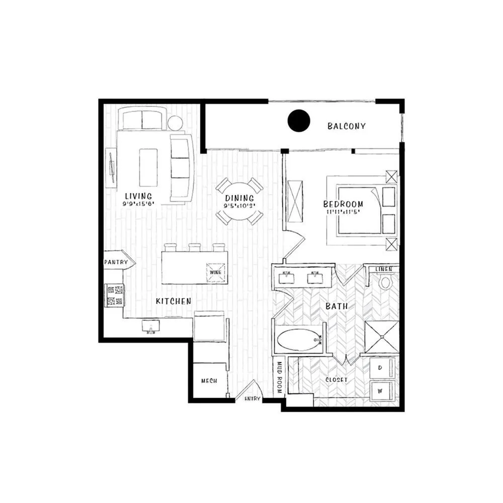 The Alexan Rise apartments Dallas Floor plan 18